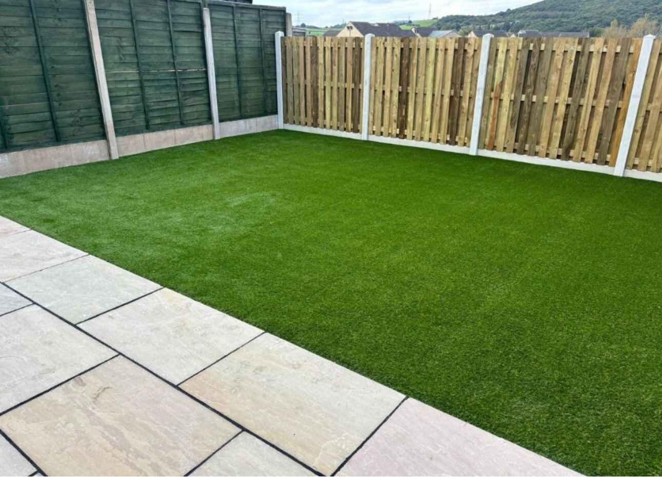 Commercial artificial grass installation